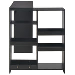 Bar Table with Moveable Shelf Black 138x39x110 cm - Bargainia.com - 