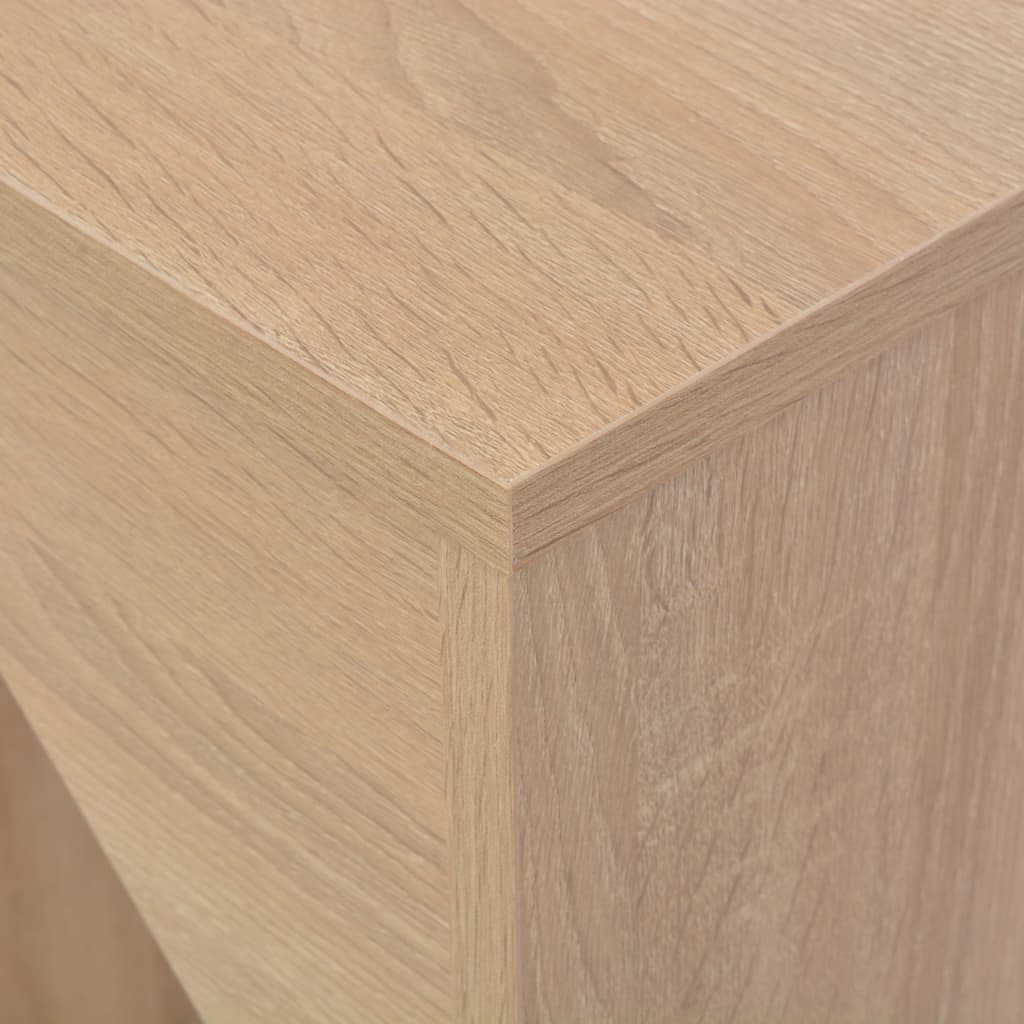 Bar Table with Moveable Shelf Oak 138x39x110 cm - Bargainia.com - 