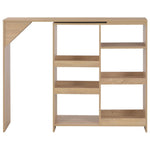Bar Table with Moveable Shelf Oak 138x39x110 cm - Bargainia.com - 