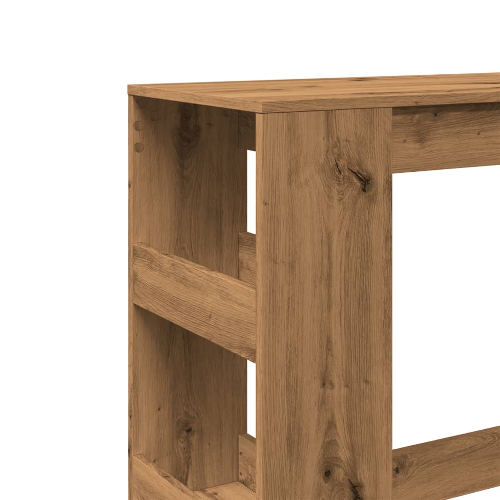 Bar Table with Racks Artisan Oak 90x40x103.5 cm Engineered Wood - Bargainia.com - 