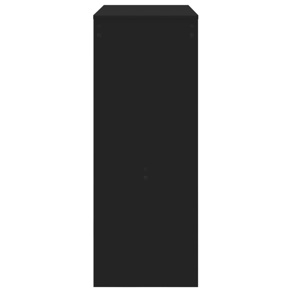 Bar Table with Racks Black 90x40x103.5 cm Engineered Wood - Bargainia.com - 