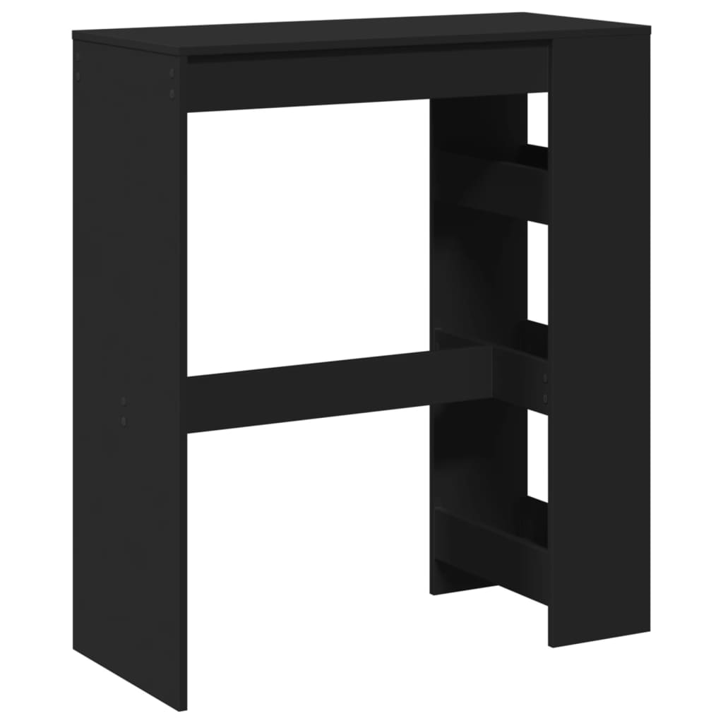 Bar Table with Racks Black 90x40x103.5 cm Engineered Wood - Bargainia.com - 