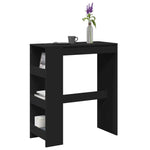 Bar Table with Racks Black 90x40x103.5 cm Engineered Wood - Bargainia.com - 