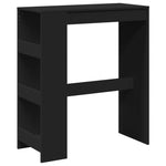 Bar Table with Racks Black 90x40x103.5 cm Engineered Wood - Bargainia.com - 