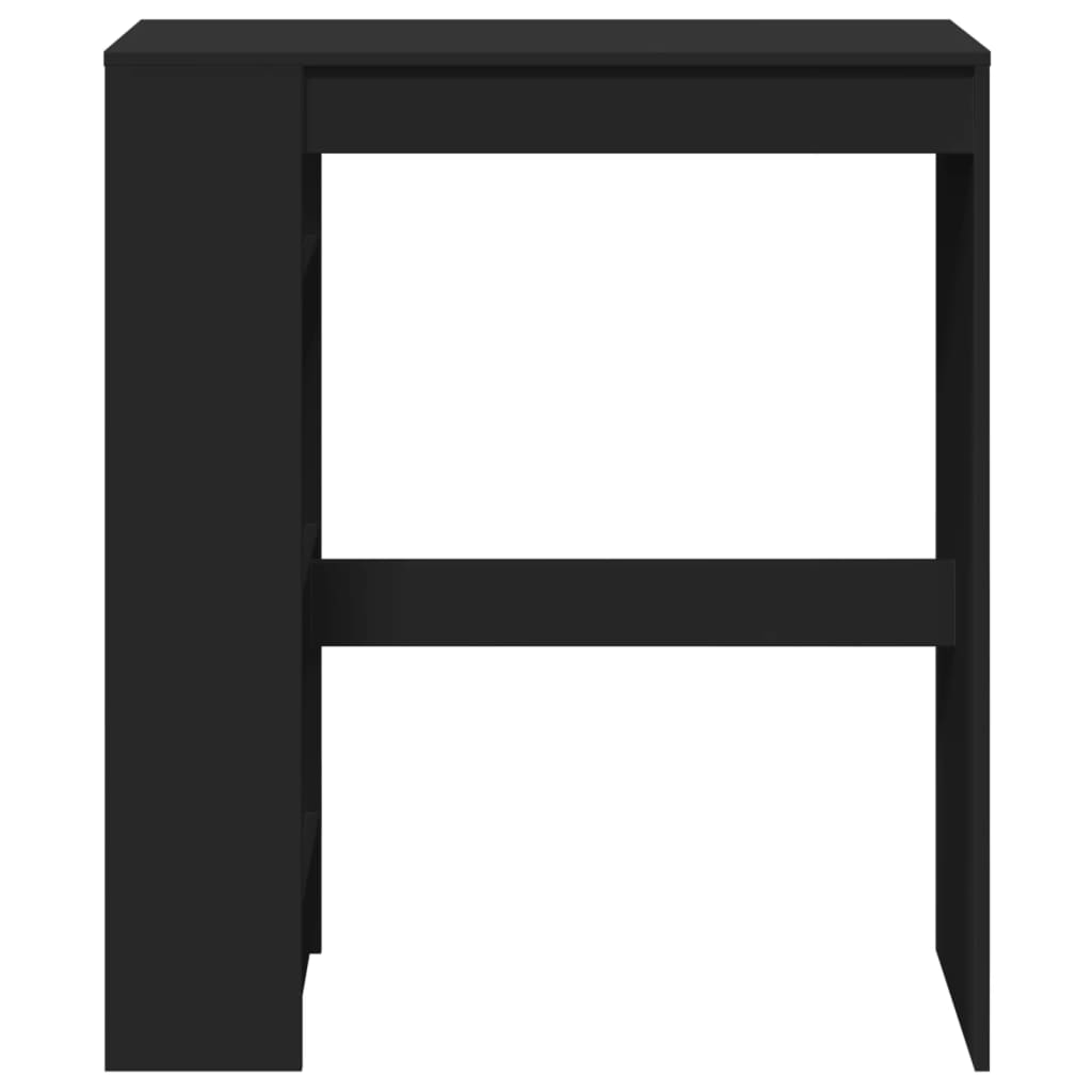 Bar Table with Racks Black 90x40x103.5 cm Engineered Wood - Bargainia.com - 
