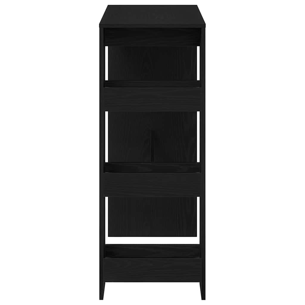 Bar Table with Racks Black Oak 90x40x103.5 cm Engineered Wood - Bargainia.com - 