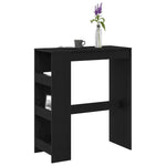Bar Table with Racks Black Oak 90x40x103.5 cm Engineered Wood - Bargainia.com - 