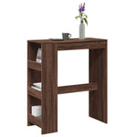 Bar Table with Racks Brown Oak 90x40x103.5 cm Engineered Wood - Bargainia.com - 