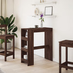 Bar Table with Racks Brown Oak 90x40x103.5 cm Engineered Wood - Bargainia.com - 