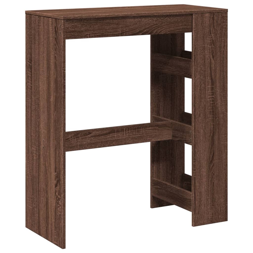 Bar Table with Racks Brown Oak 90x40x103.5 cm Engineered Wood - Bargainia.com - 