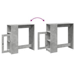 Bar Table with Racks Concrete Grey 101x40x103.5 cm Engineered Wood - Bargainia.com - 