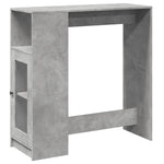 Bar Table with Racks Concrete Grey 101x40x103.5 cm Engineered Wood - Bargainia.com - 