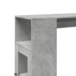 Bar Table with Racks Concrete Grey 101x40x103.5 cm Engineered Wood - Bargainia.com - 