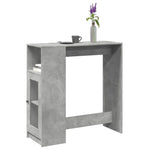 Bar Table with Racks Concrete Grey 101x40x103.5 cm Engineered Wood - Bargainia.com - 