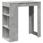 Bar Table with Racks Concrete Grey 102x50x103.5 cm Engineered Wood - Bargainia.com - 