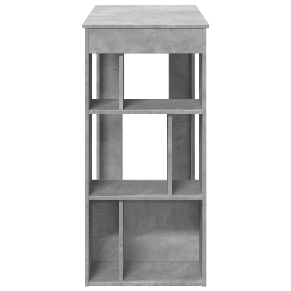 Bar Table with Racks Concrete Grey 102x50x103.5 cm Engineered Wood - Bargainia.com - 
