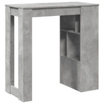 Bar Table with Racks Concrete Grey 102x50x103.5 cm Engineered Wood - Bargainia.com - 