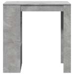 Bar Table with Racks Concrete Grey 102x50x103.5 cm Engineered Wood - Bargainia.com - 