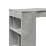 Bar Table with Racks Concrete Grey 102x50x103.5 cm Engineered Wood - Bargainia.com - 