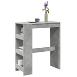 Bar Table with Racks Concrete Grey 90x40x103.5 cm Engineered Wood - Bargainia.com - 