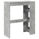 Bar Table with Racks Concrete Grey 90x40x103.5 cm Engineered Wood - Bargainia.com - 