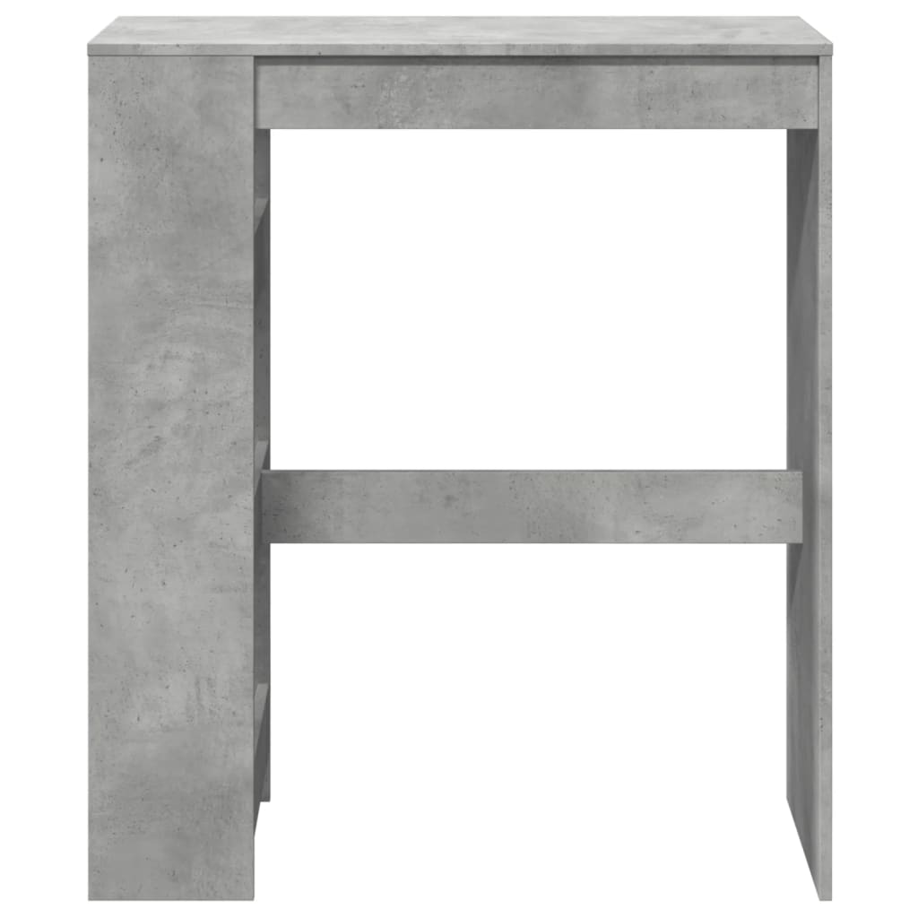 Bar Table with Racks Concrete Grey 90x40x103.5 cm Engineered Wood - Bargainia.com - 