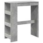 Bar Table with Racks Concrete Grey 90x40x103.5 cm Engineered Wood - Bargainia.com - 