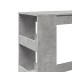 Bar Table with Racks Concrete Grey 90x40x103.5 cm Engineered Wood - Bargainia.com - 