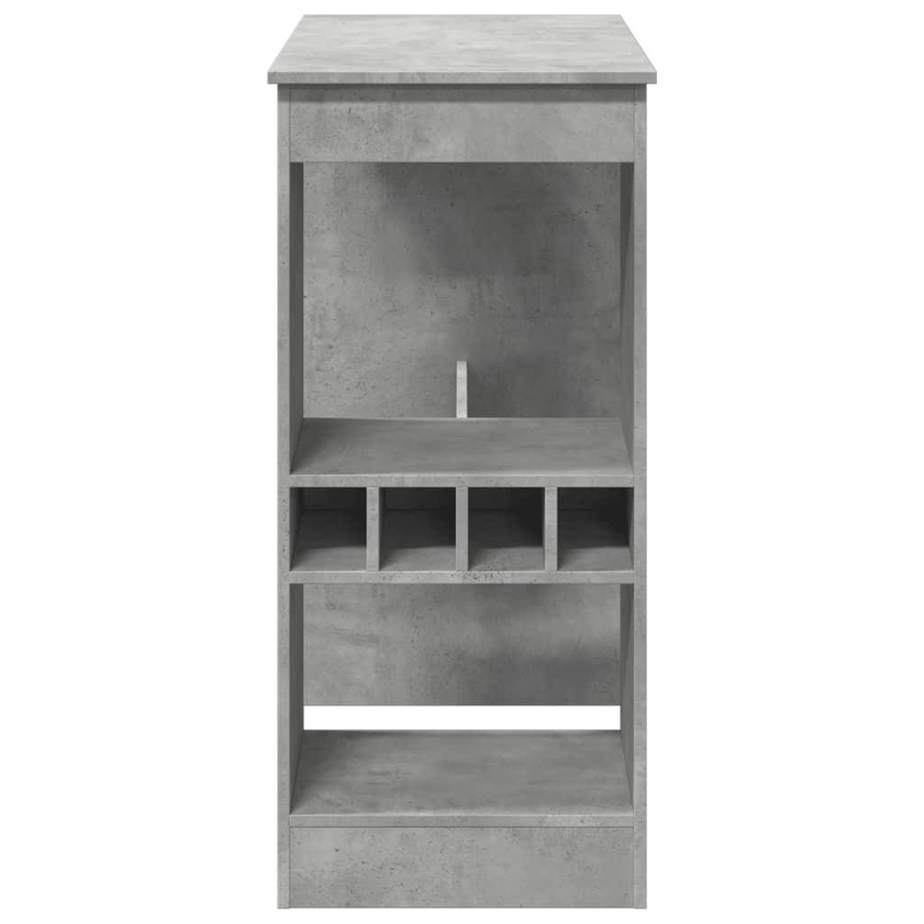 Bar Table with Racks Concrete Grey 90x47.5x103.5 cm Engineered Wood - Bargainia.com - 
