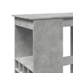 Bar Table with Racks Concrete Grey 90x47.5x103.5 cm Engineered Wood - Bargainia.com - 