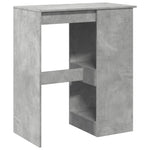 Bar Table with Racks Concrete Grey 90x47.5x103.5 cm Engineered Wood - Bargainia.com - 