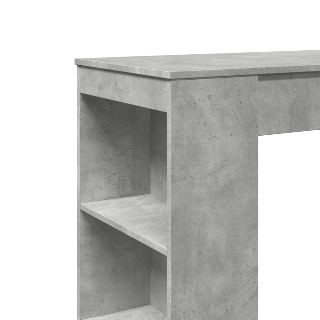 Bar Table with Racks Concrete Grey 95x47x103.5 cm Engineered Wood - Bargainia.com - 