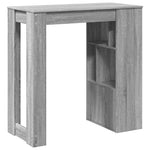 Bar Table with Racks Grey Sonoma 102x50x103.5 cm Engineered Wood - Bargainia.com - 