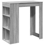 Bar Table with Racks Grey Sonoma 102x50x103.5 cm Engineered Wood - Bargainia.com - 