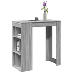 Bar Table with Racks Grey Sonoma 102x50x103.5 cm Engineered Wood - Bargainia.com - 
