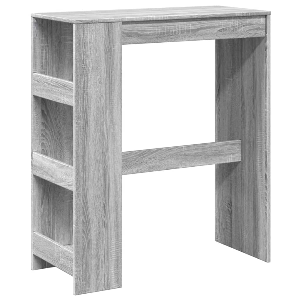 Bar Table with Racks Grey Sonoma 90x40x103.5 cm Engineered Wood - Bargainia.com - 