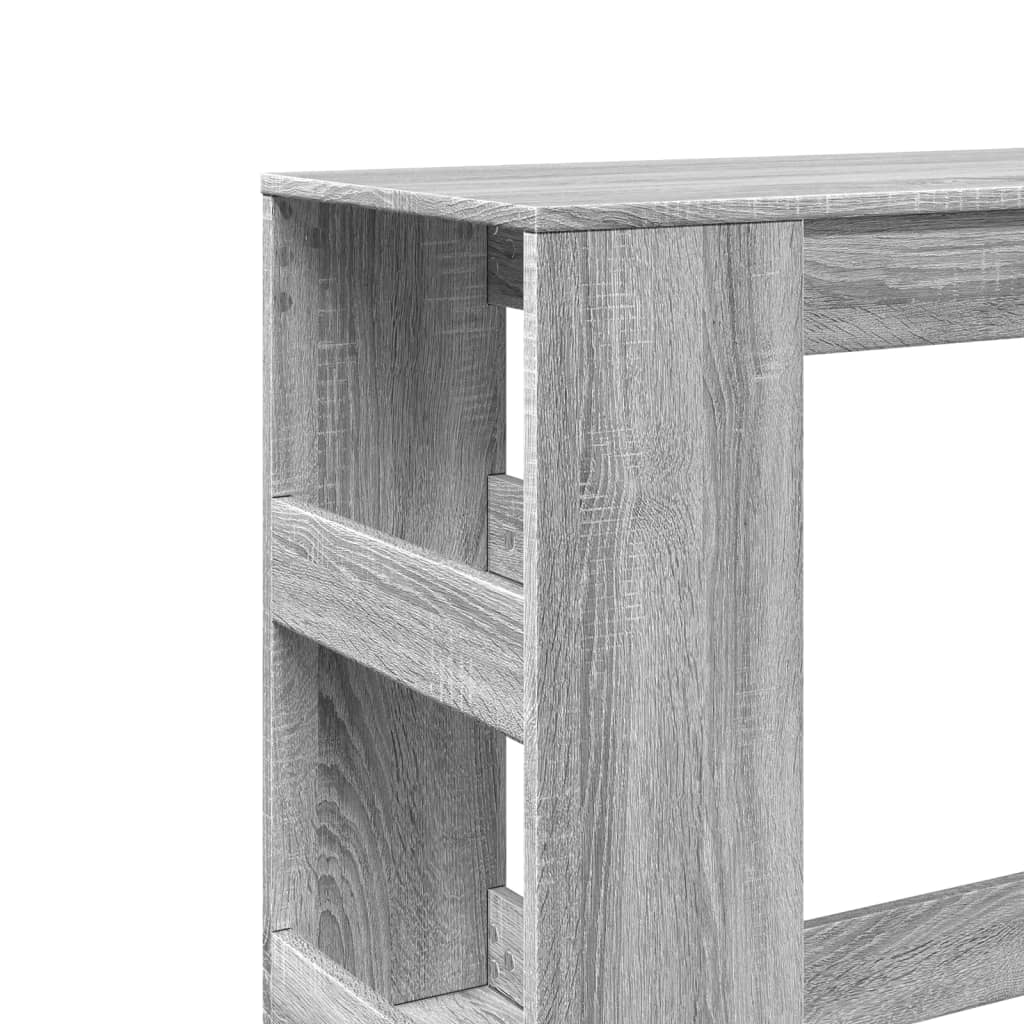 Bar Table with Racks Grey Sonoma 90x40x103.5 cm Engineered Wood - Bargainia.com - 