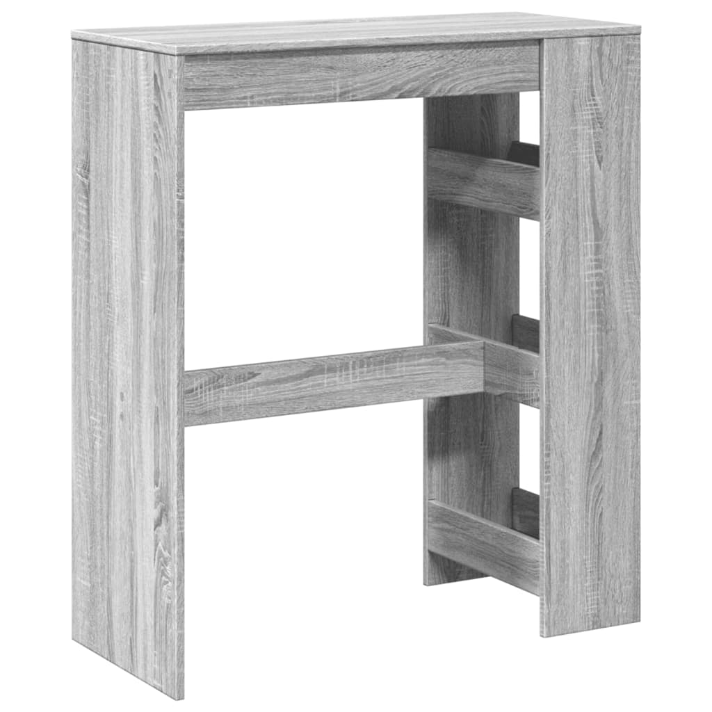 Bar Table with Racks Grey Sonoma 90x40x103.5 cm Engineered Wood - Bargainia.com - 