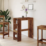 Bar Table with Racks Old Wood 90x40x103.5 cm Engineered Wood - Bargainia.com - 