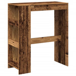 Bar Table with Racks Old Wood 90x40x103.5 cm Engineered Wood - Bargainia.com - 