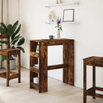Bar Table with Racks Smoked Oak 90x40x103.5 cm Engineered Wood - Bargainia.com - 