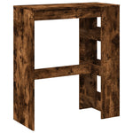 Bar Table with Racks Smoked Oak 90x40x103.5 cm Engineered Wood - Bargainia.com - 
