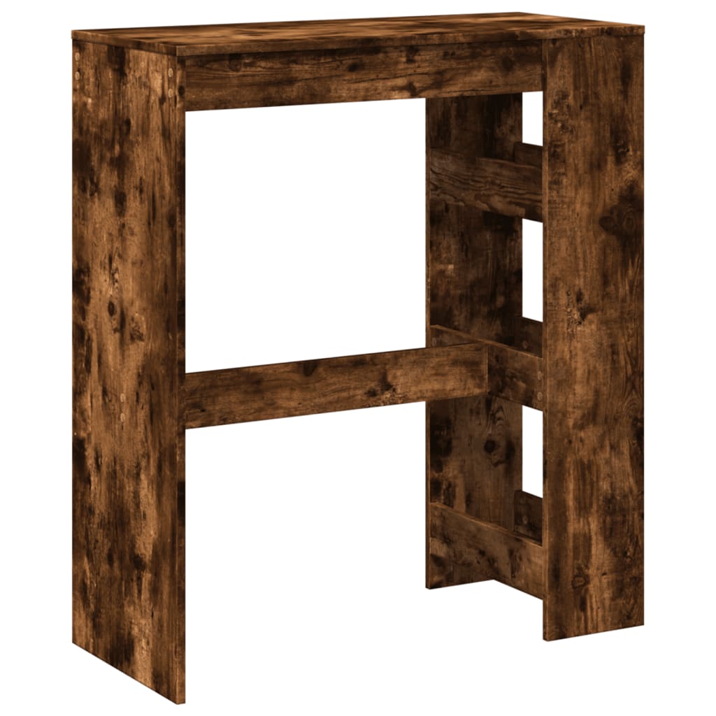 Bar Table with Racks Smoked Oak 90x40x103.5 cm Engineered Wood - Bargainia.com - 