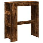 Bar Table with Racks Smoked Oak 90x40x103.5 cm Engineered Wood - Bargainia.com - 
