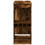 Bar Table with Racks Smoked Oak 90x47.5x103.5 cm Engineered Wood - Bargainia.com - 