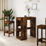 Bar Table with Racks Smoked Oak 90x47.5x103.5 cm Engineered Wood - Bargainia.com - 