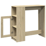 Bar Table with Racks Sonoma Oak 101x40x103.5 cm Engineered Wood - Bargainia.com - 