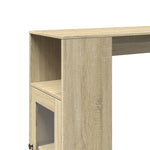 Bar Table with Racks Sonoma Oak 101x40x103.5 cm Engineered Wood - Bargainia.com - 