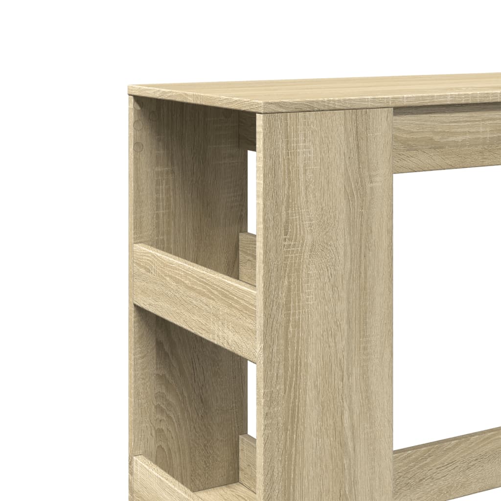 Bar Table with Racks Sonoma Oak 90x40x103.5 cm Engineered Wood - Bargainia.com - 