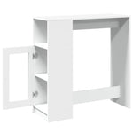 Bar Table with Racks White 101x40x103.5 cm Engineered Wood - Bargainia.com - 